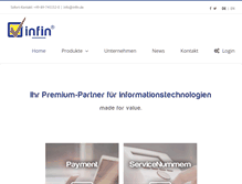 Tablet Screenshot of infin.de